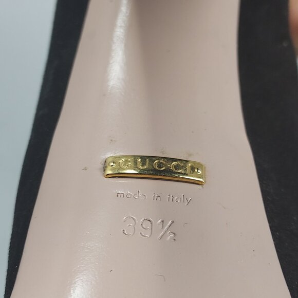 Gucci Marmont Horsebit Suede Platform Heel Pump Shoe - Picture 6 of 11